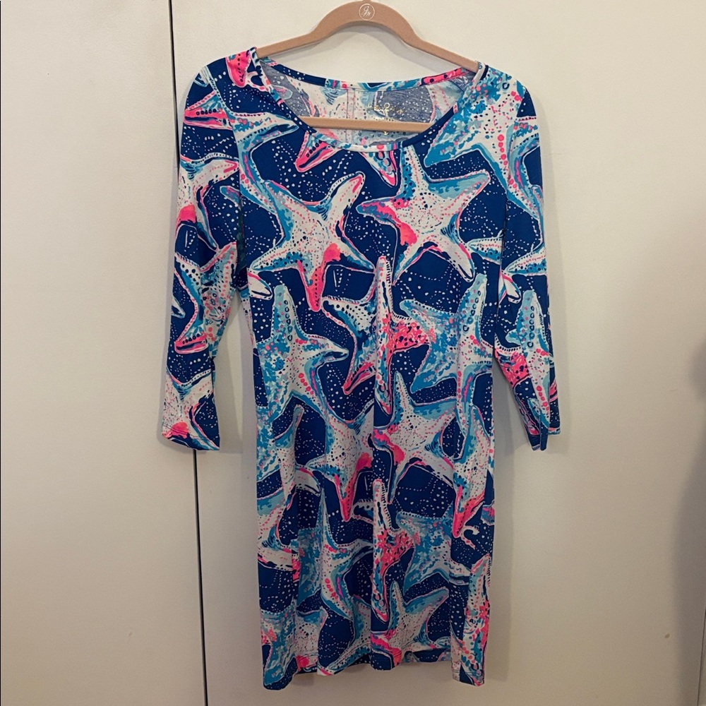 Lilly Pulitzer Blue and Pink Patterned Dress